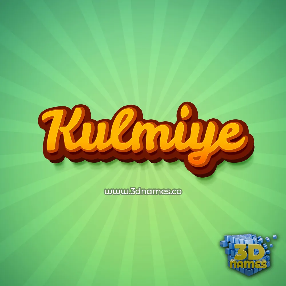 kulmiye in Green Rays style - 3D name wallpaper