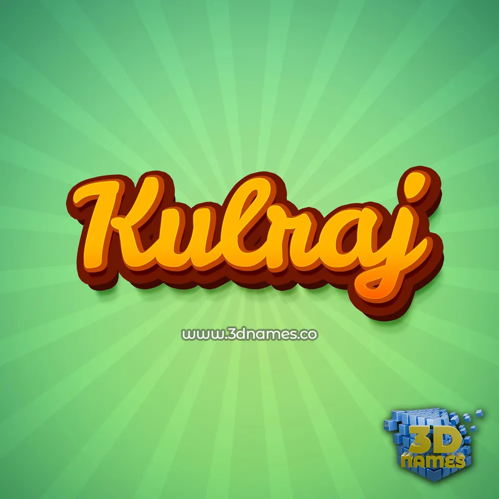 kulraj in Green Rays style - 3D name wallpaper