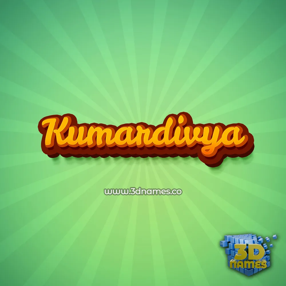 kumardivya in Green Rays style - 3D name wallpaper