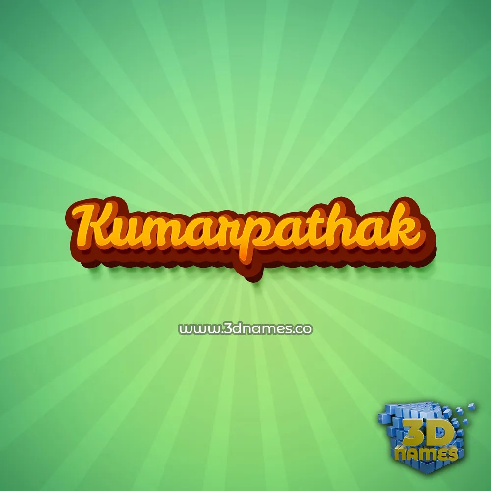 kumarpathak in Green Rays style - 3D name wallpaper