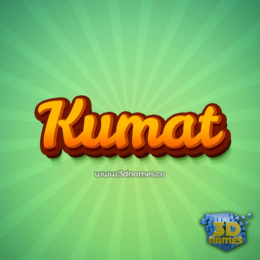 kumat in Green Rays style - 3D name wallpaper