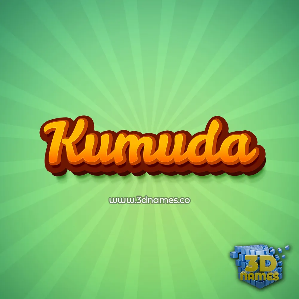 kumuda in Green Rays style - 3D name wallpaper