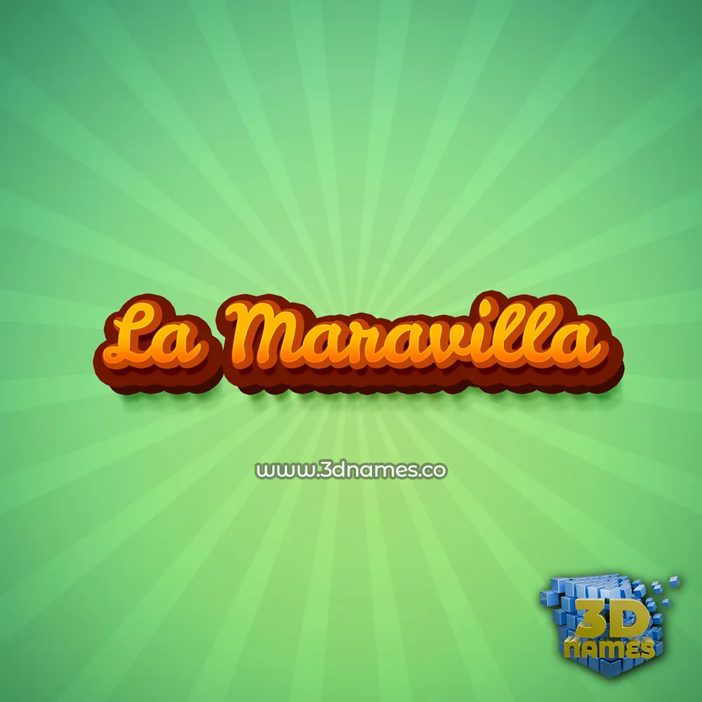 la maravilla in Green Rays style - 3D name wallpaper