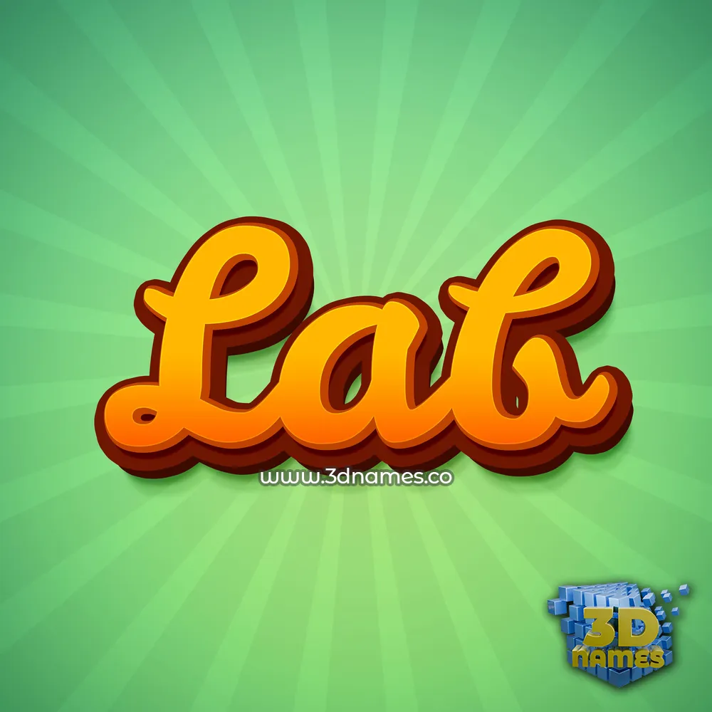 lab in Green Rays style - 3D name wallpaper