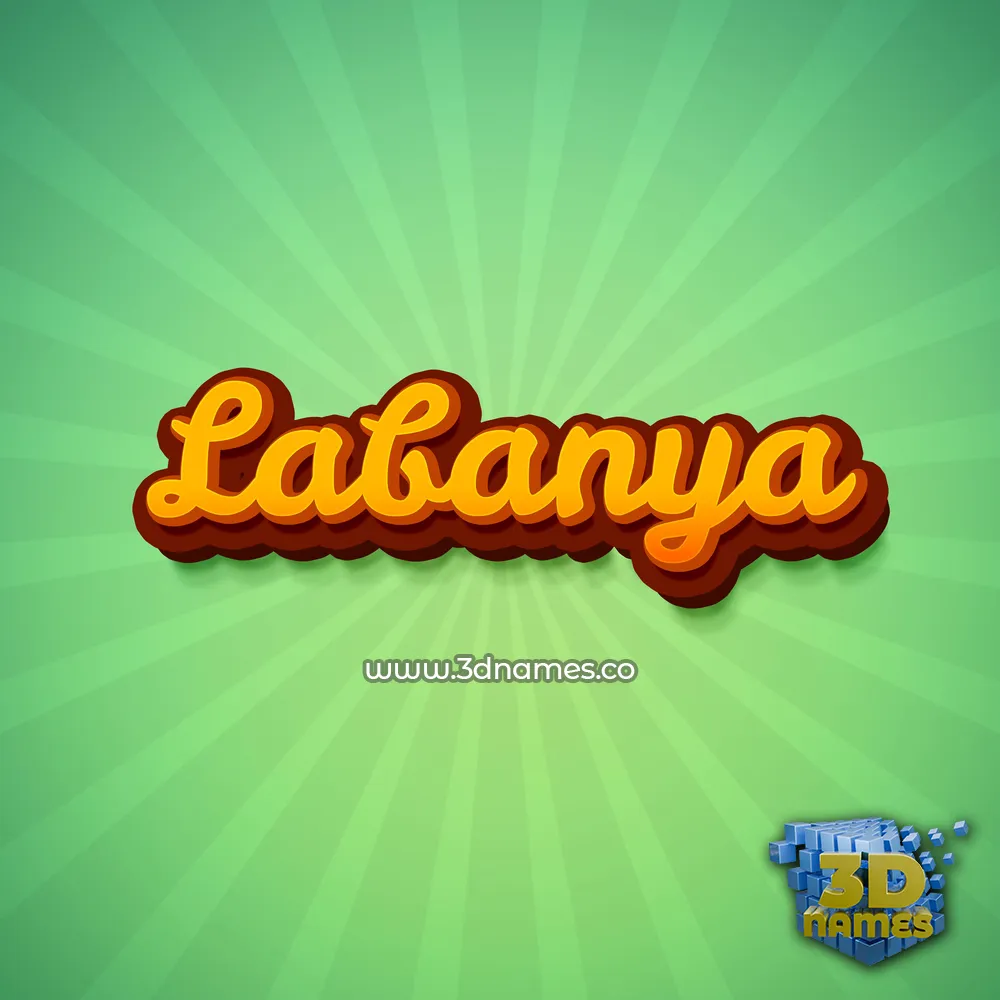 labanya in Green Rays style - 3D name wallpaper