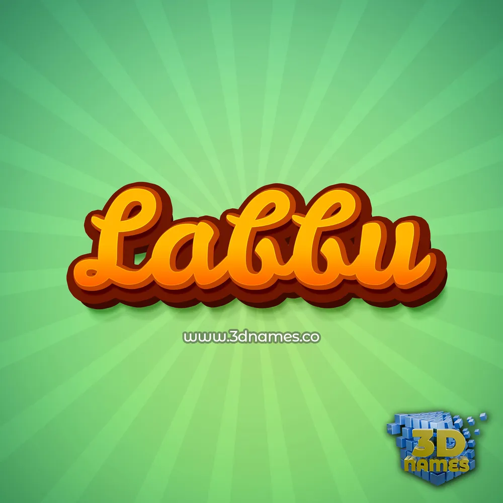 labbu in Green Rays style - 3D name wallpaper