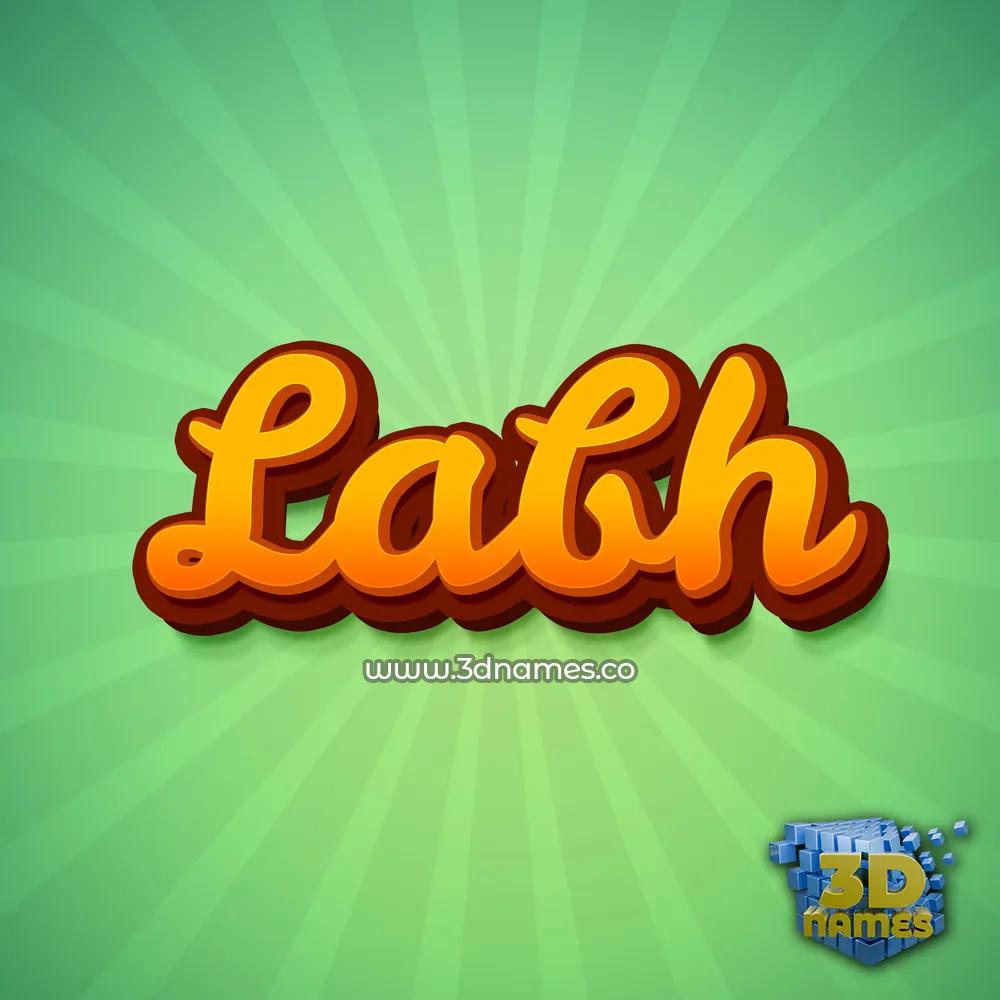 labh in Green Rays style - 3D name wallpaper
