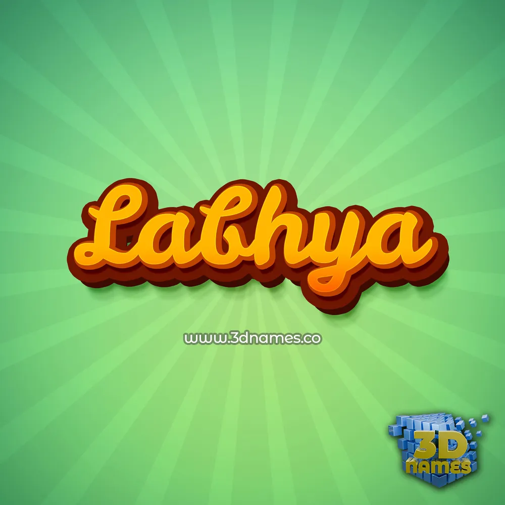 labhya in Green Rays style - 3D name wallpaper