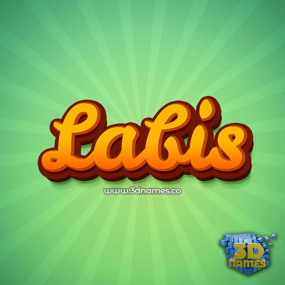 labis in Green Rays style - 3D name wallpaper