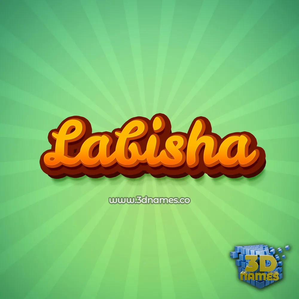labisha in Green Rays style - 3D name wallpaper