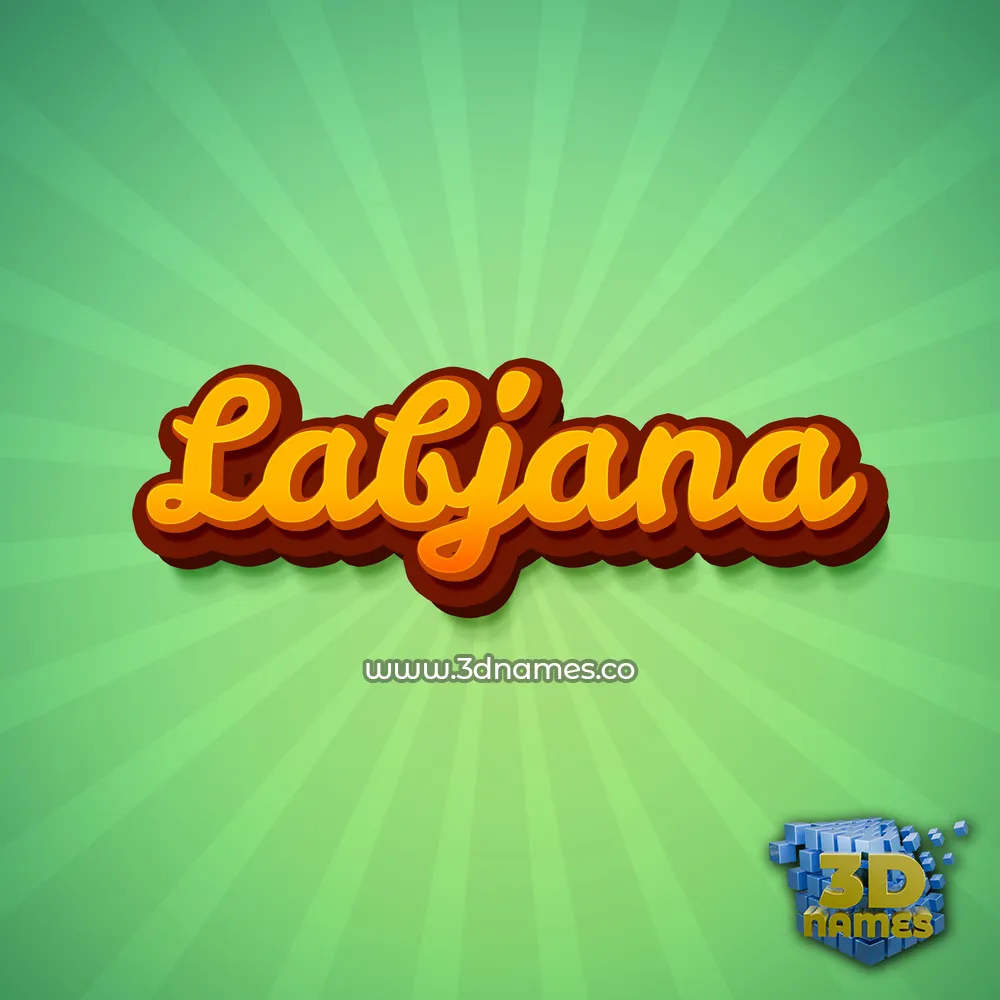 labjana in Green Rays style - 3D name wallpaper