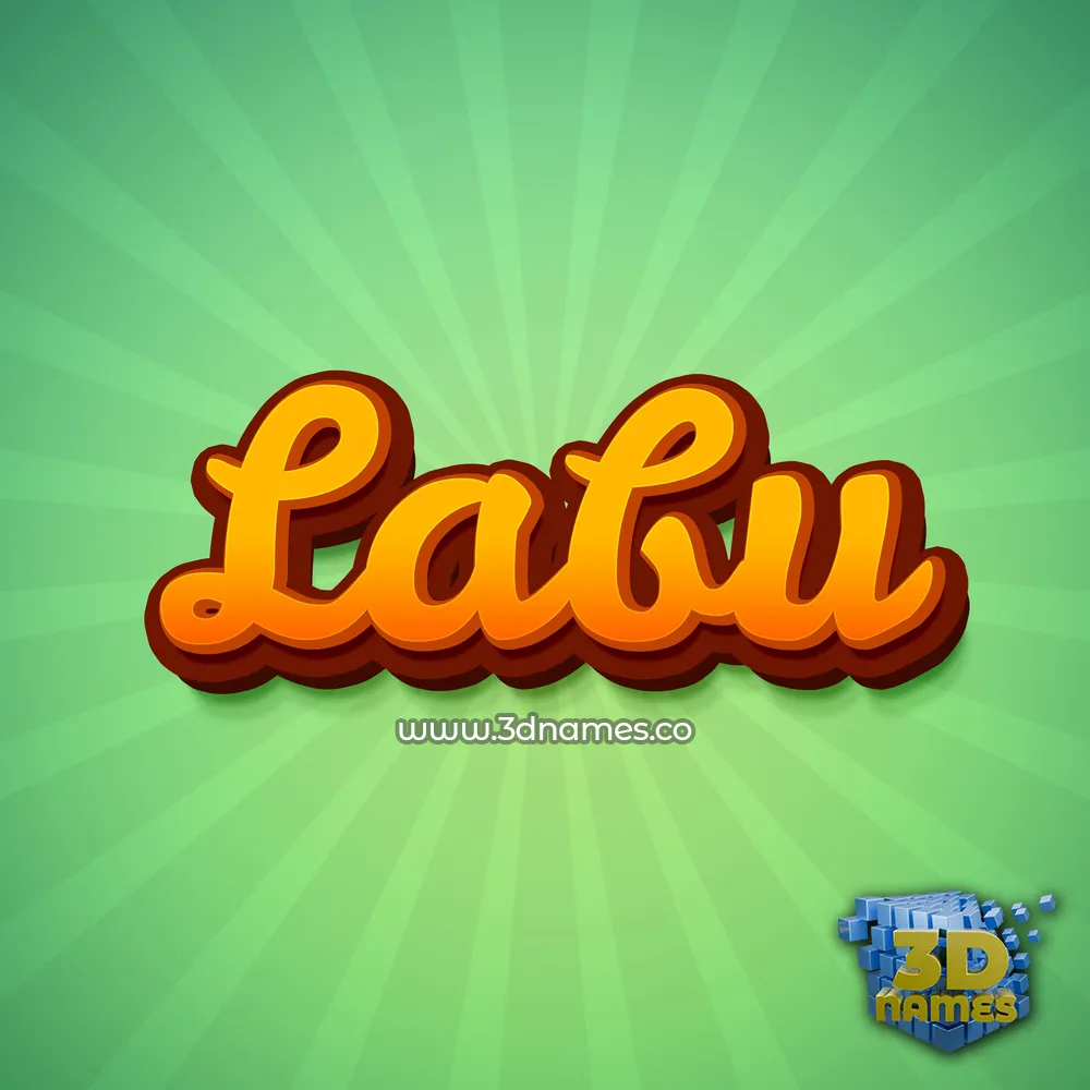 labu in Green Rays style - 3D name wallpaper