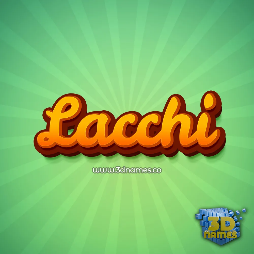 lacchi in Green Rays style - 3D name wallpaper