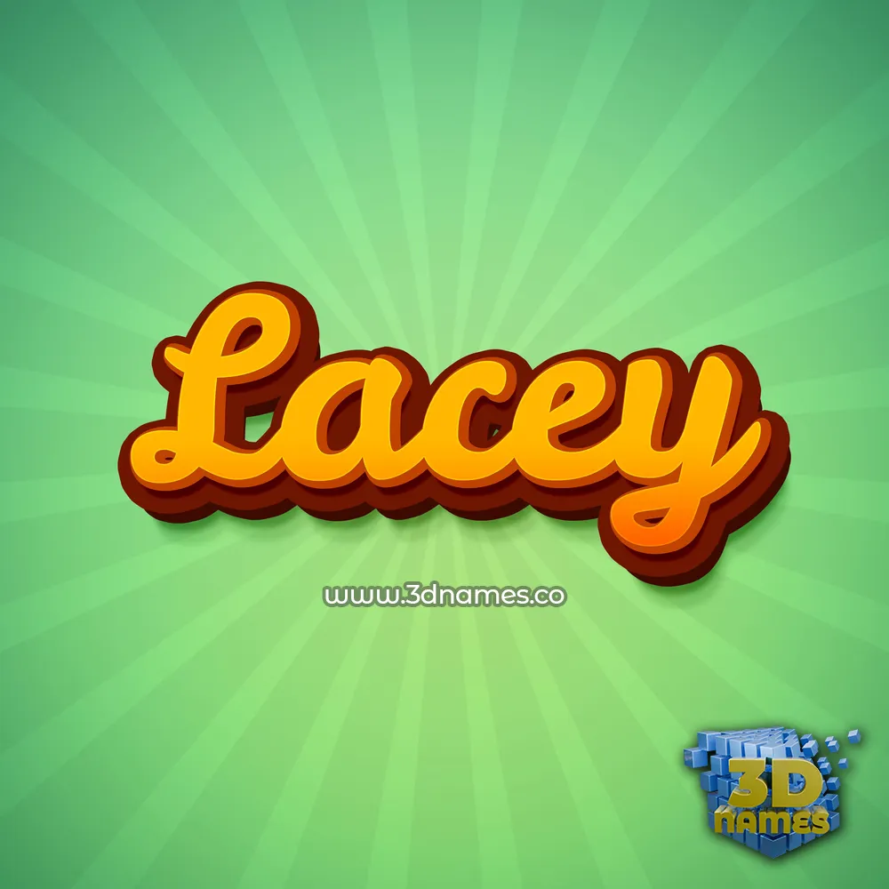 lacey in Green Rays style - 3D name wallpaper