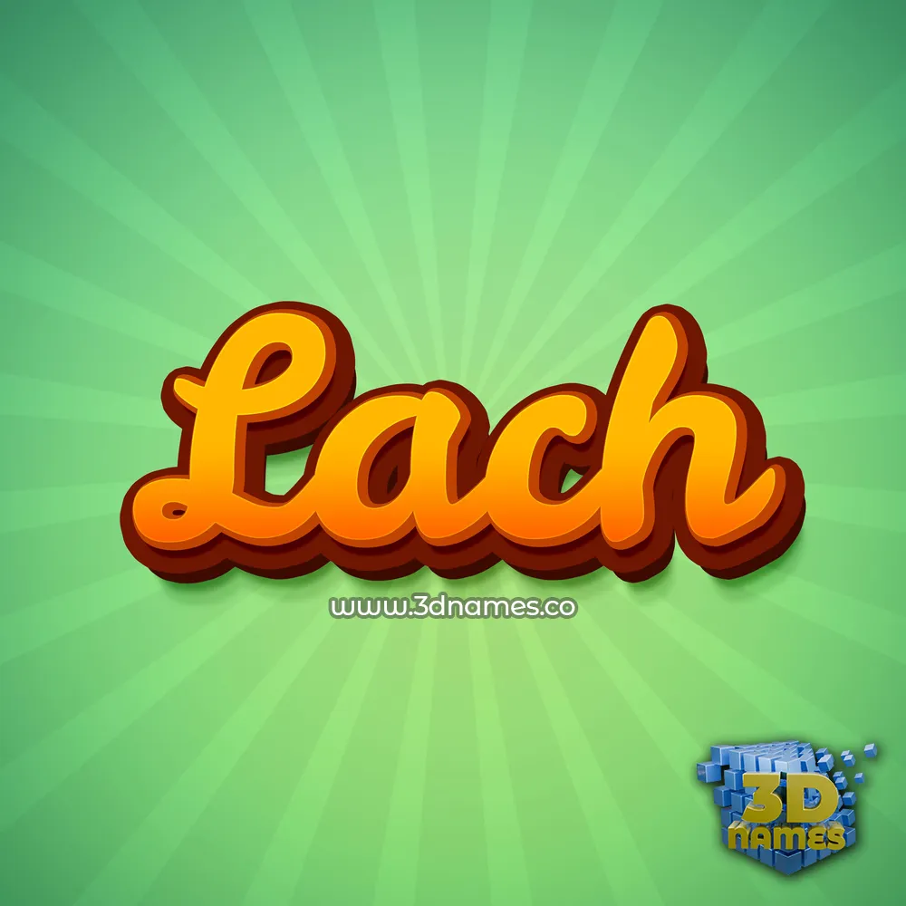 lach in Green Rays style - 3D name wallpaper