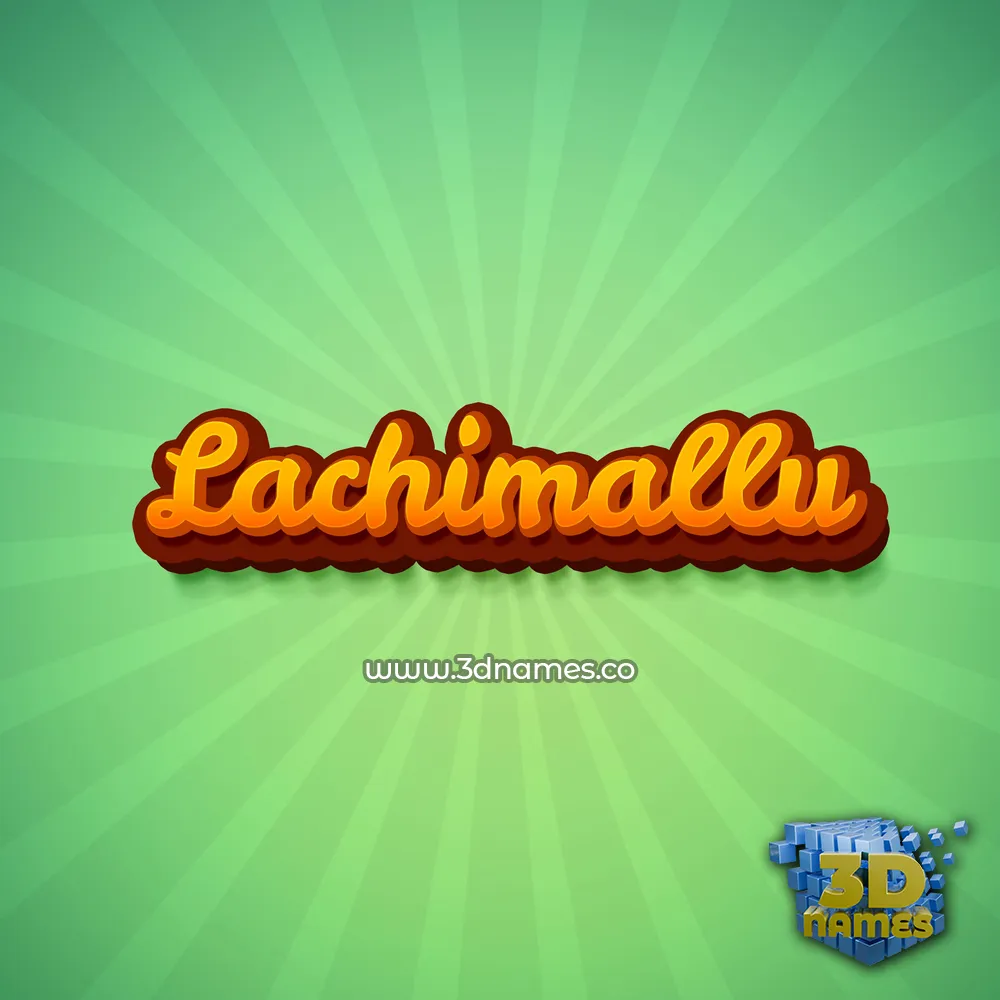 lachimallu in Green Rays style - 3D name wallpaper