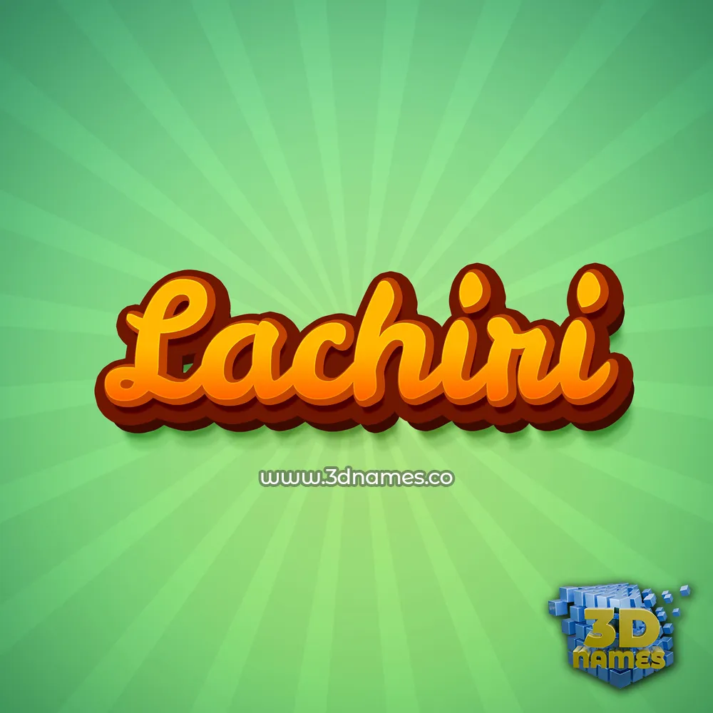 lachiri in Green Rays style - 3D name wallpaper
