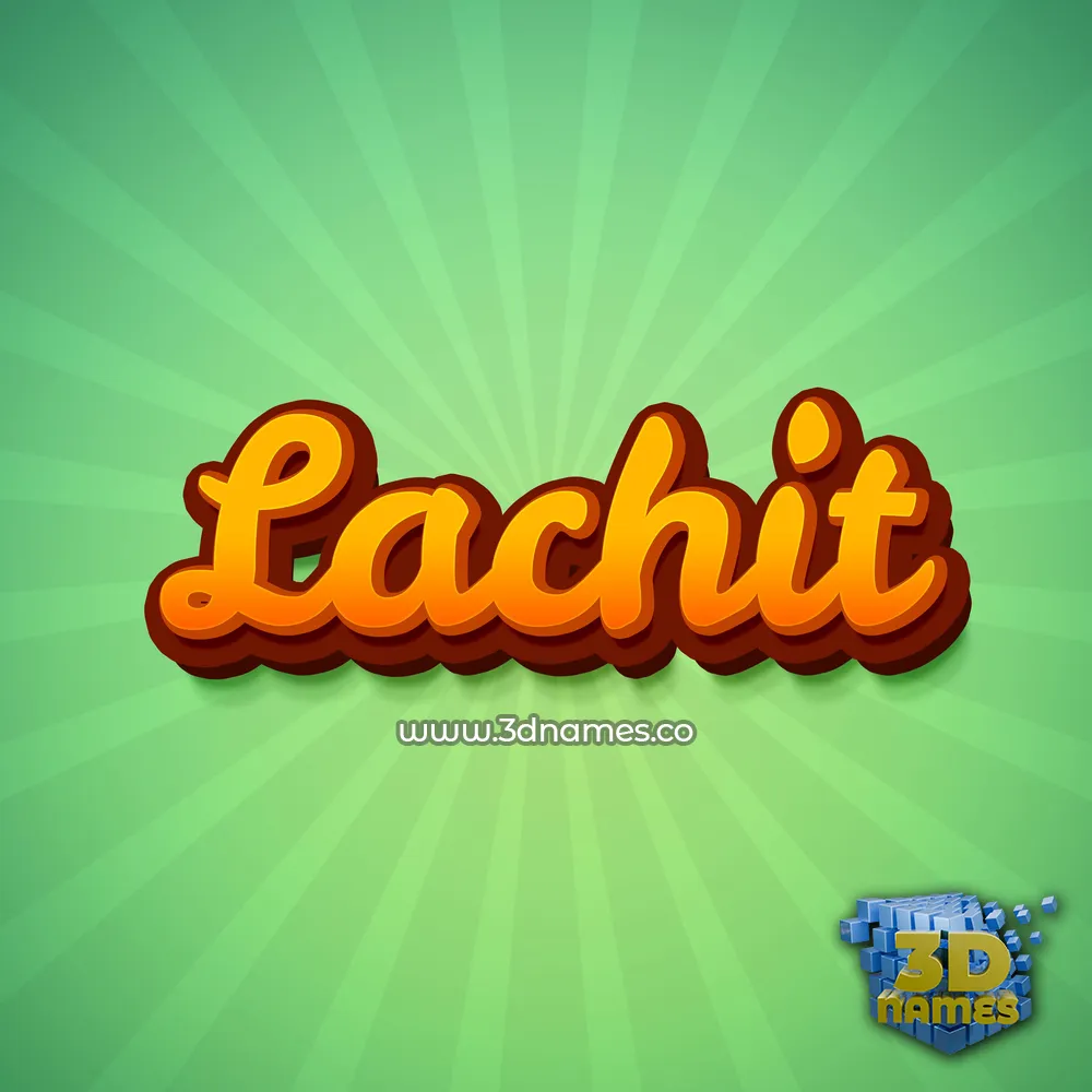 lachit in Green Rays style - 3D name wallpaper