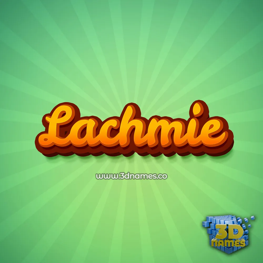 lachmie in Green Rays style - 3D name wallpaper