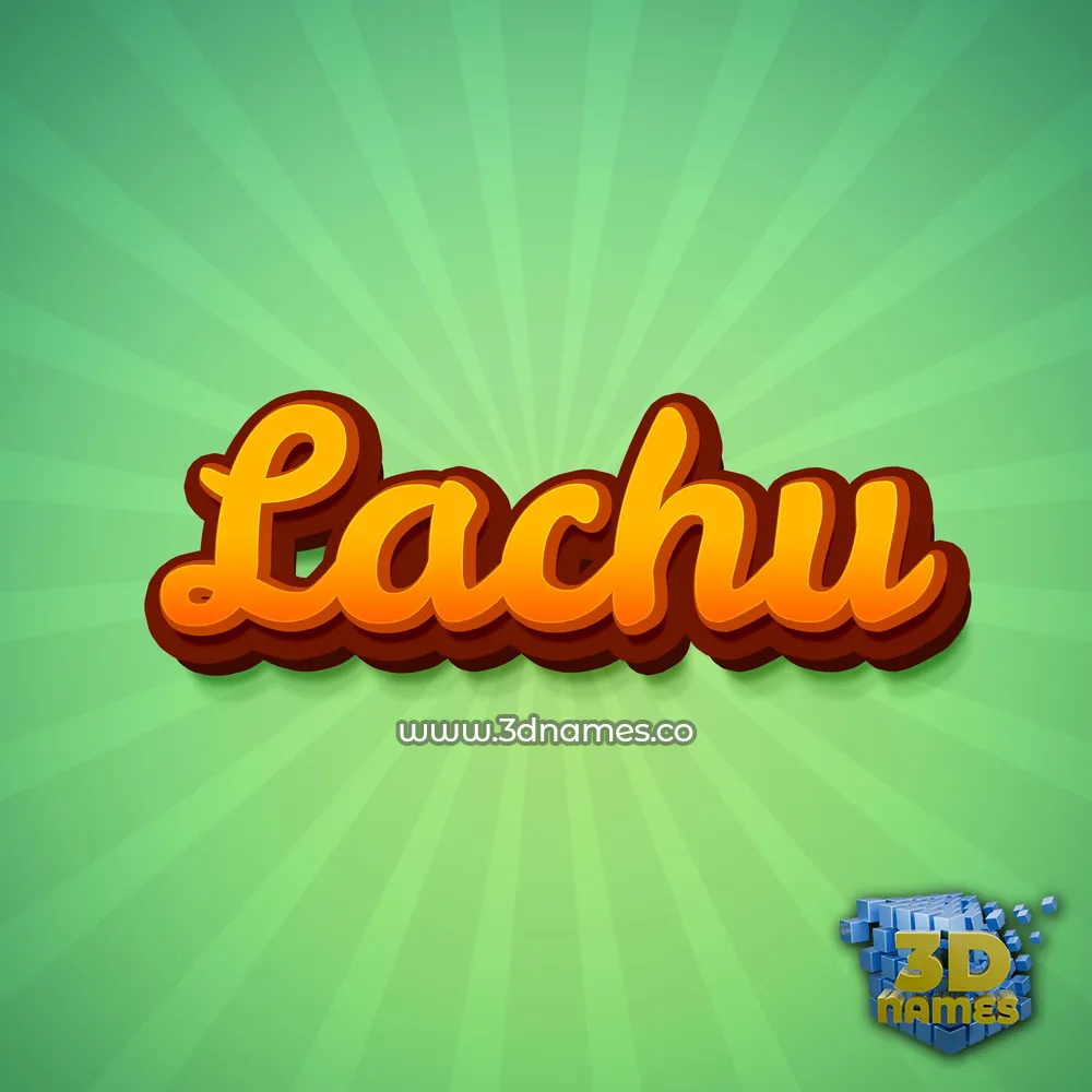 lachu in Green Rays style - 3D name wallpaper