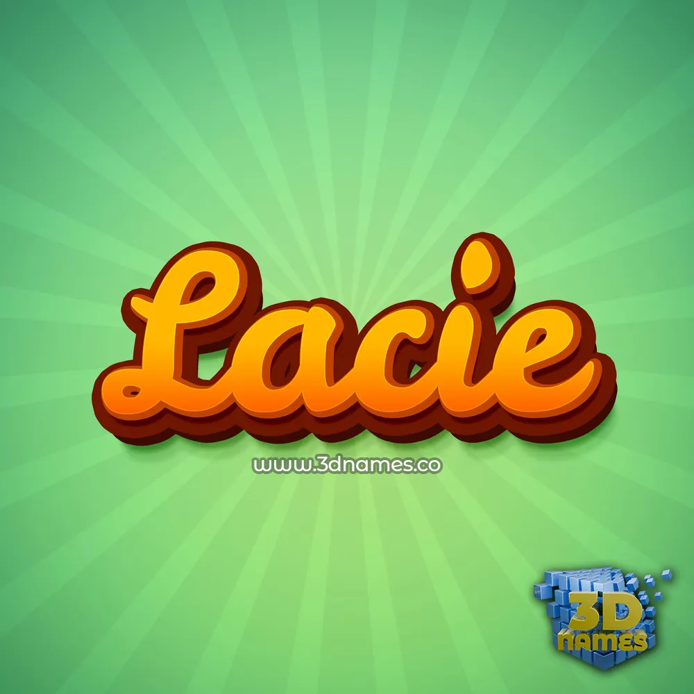 lacie in Green Rays style - 3D name wallpaper