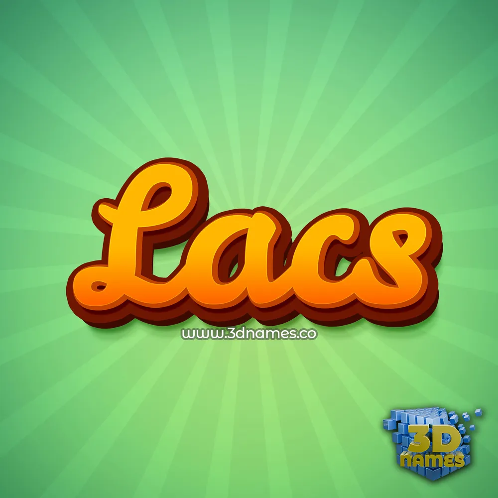 lacs in Green Rays style - 3D name wallpaper