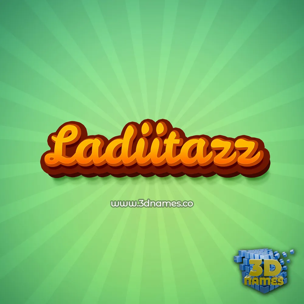 ladiitazz in Green Rays style - 3D name wallpaper