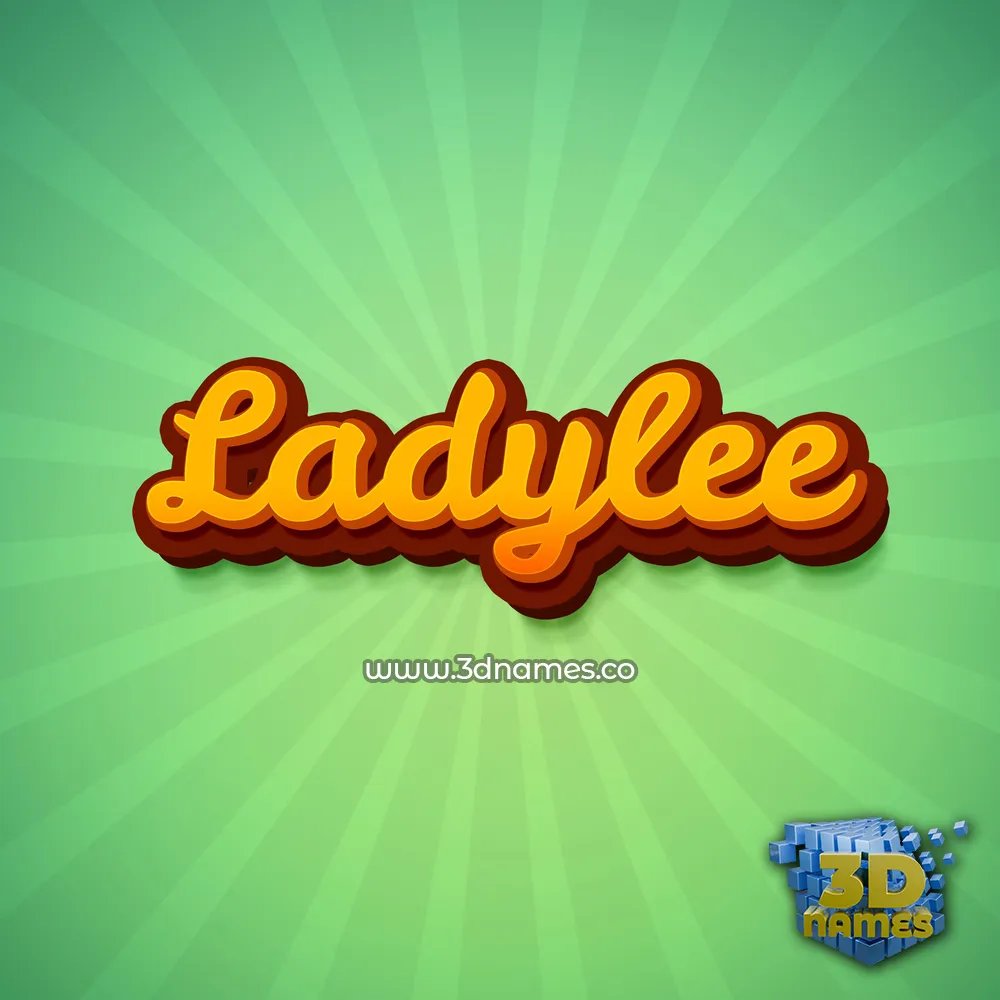 ladylee in Green Rays style - 3D name wallpaper