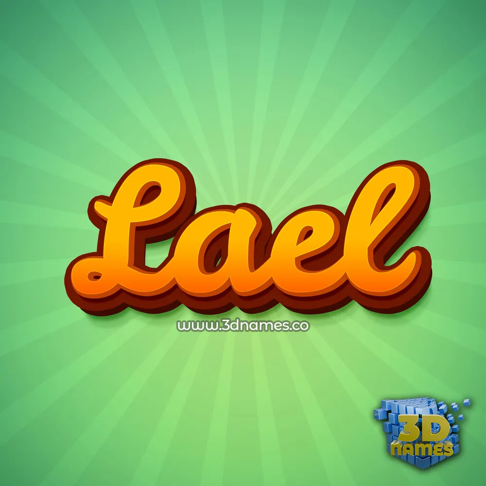 lael in Green Rays style - 3D name wallpaper