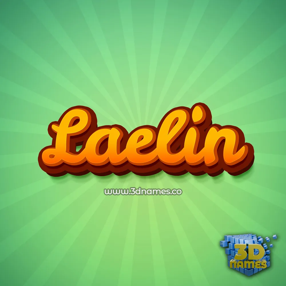 laelin in Green Rays style - 3D name wallpaper
