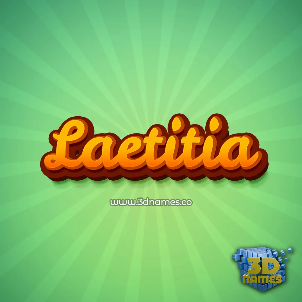 laetitia in Green Rays style - 3D name wallpaper