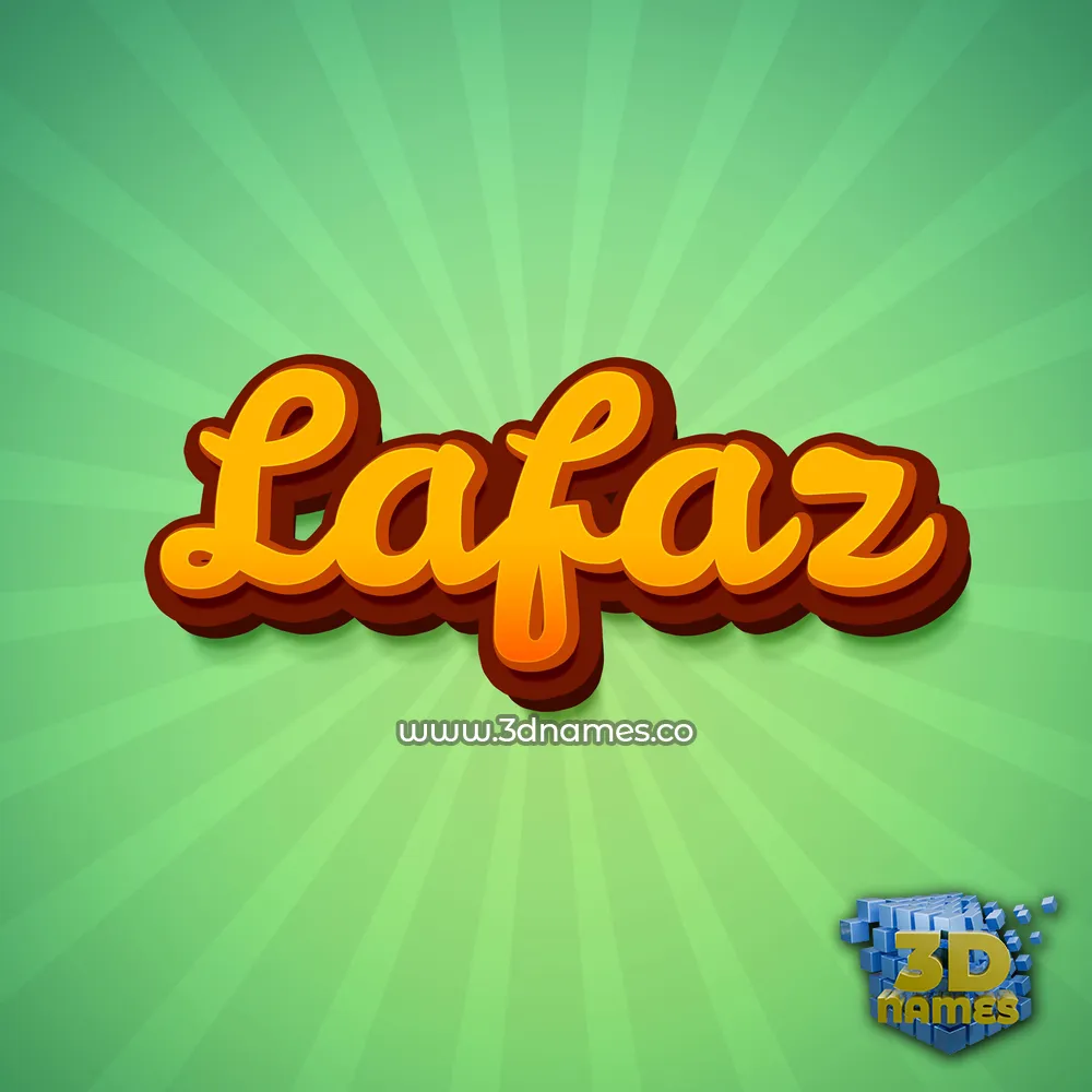 lafaz in Green Rays style - 3D name wallpaper