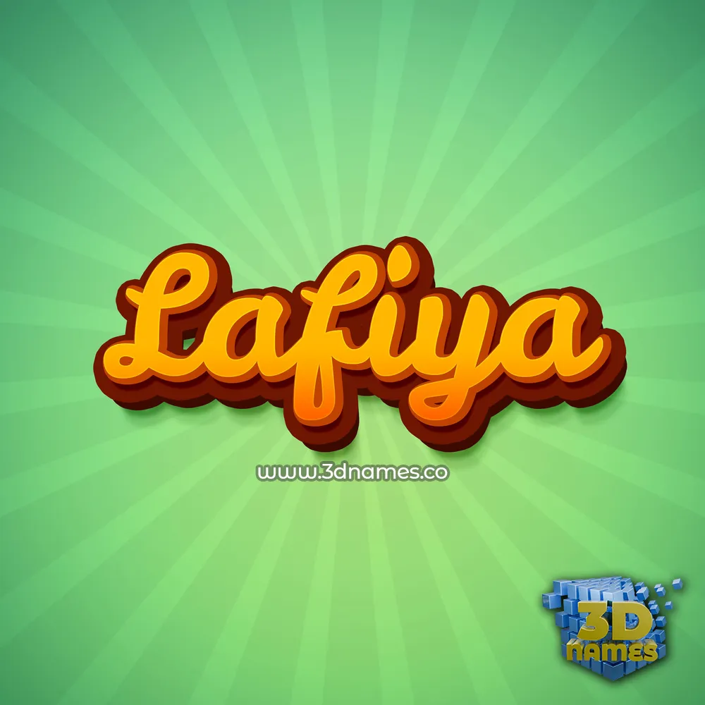 lafiya in Green Rays style - 3D name wallpaper