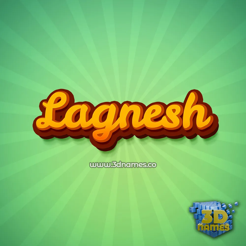 lagnesh in Green Rays style - 3D name wallpaper