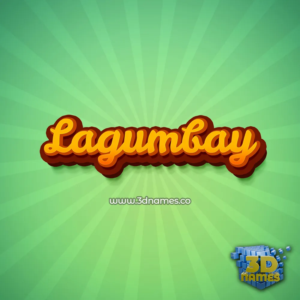 lagumbay in Green Rays style - 3D name wallpaper
