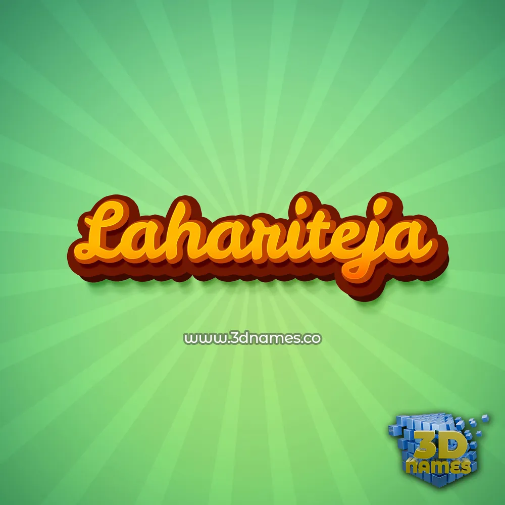lahariteja in Green Rays style - 3D name wallpaper