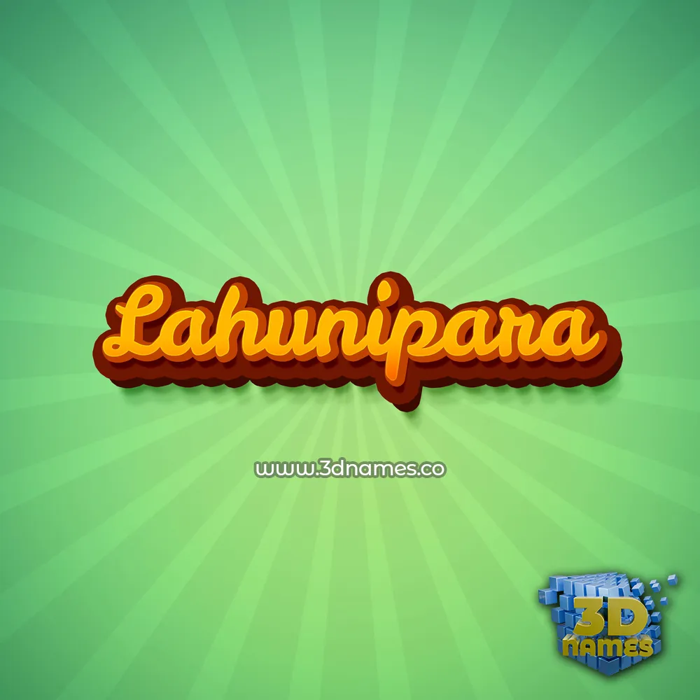 lahunipara in Green Rays style - 3D name wallpaper