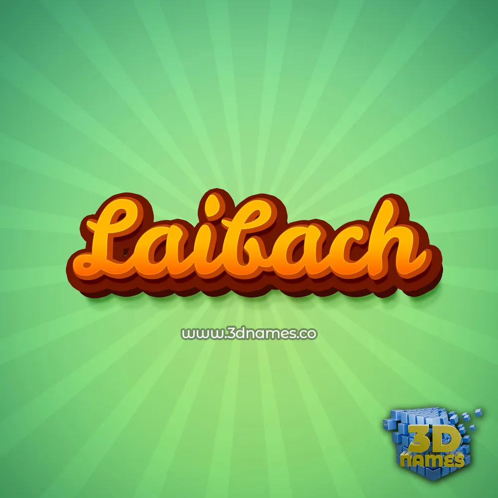 laibach in Green Rays style - 3D name wallpaper