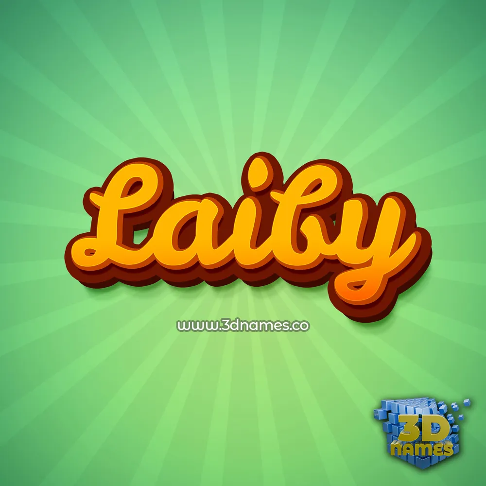 laiby in Green Rays style - 3D name wallpaper