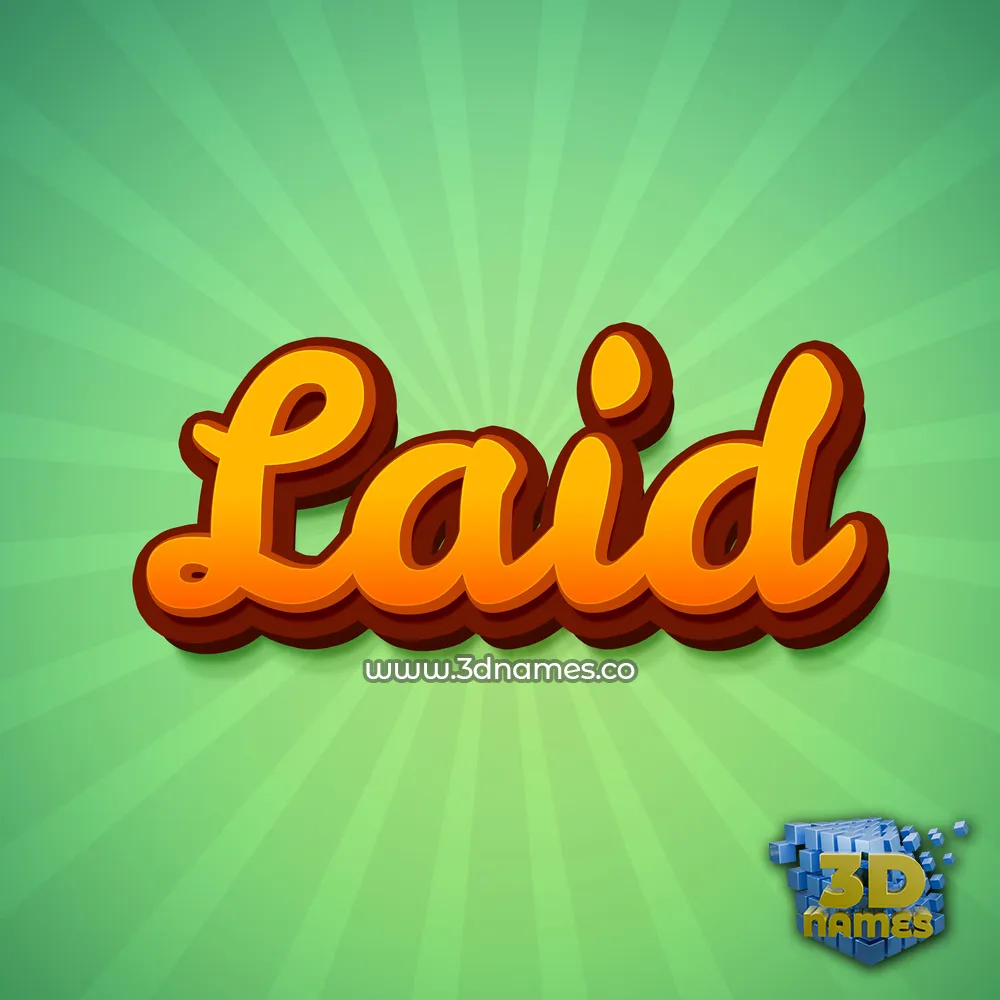 laid in Green Rays style - 3D name wallpaper
