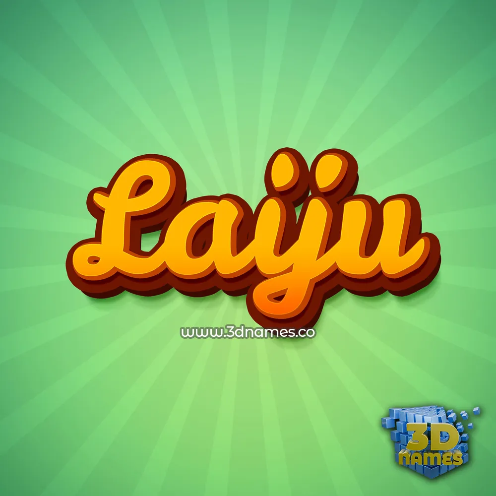 laiju in Green Rays style - 3D name wallpaper