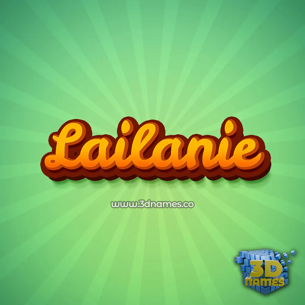 lailanie in Green Rays style - 3D name wallpaper