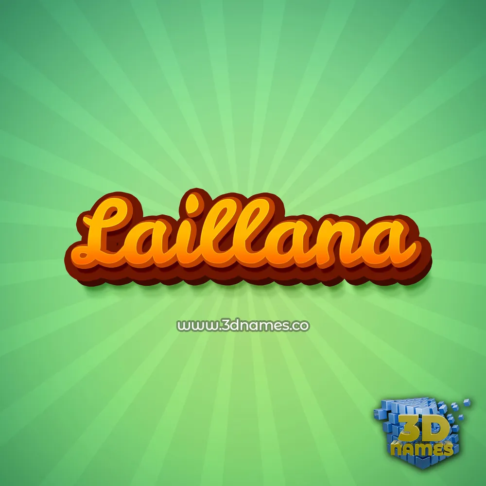 laillana in Green Rays style - 3D name wallpaper