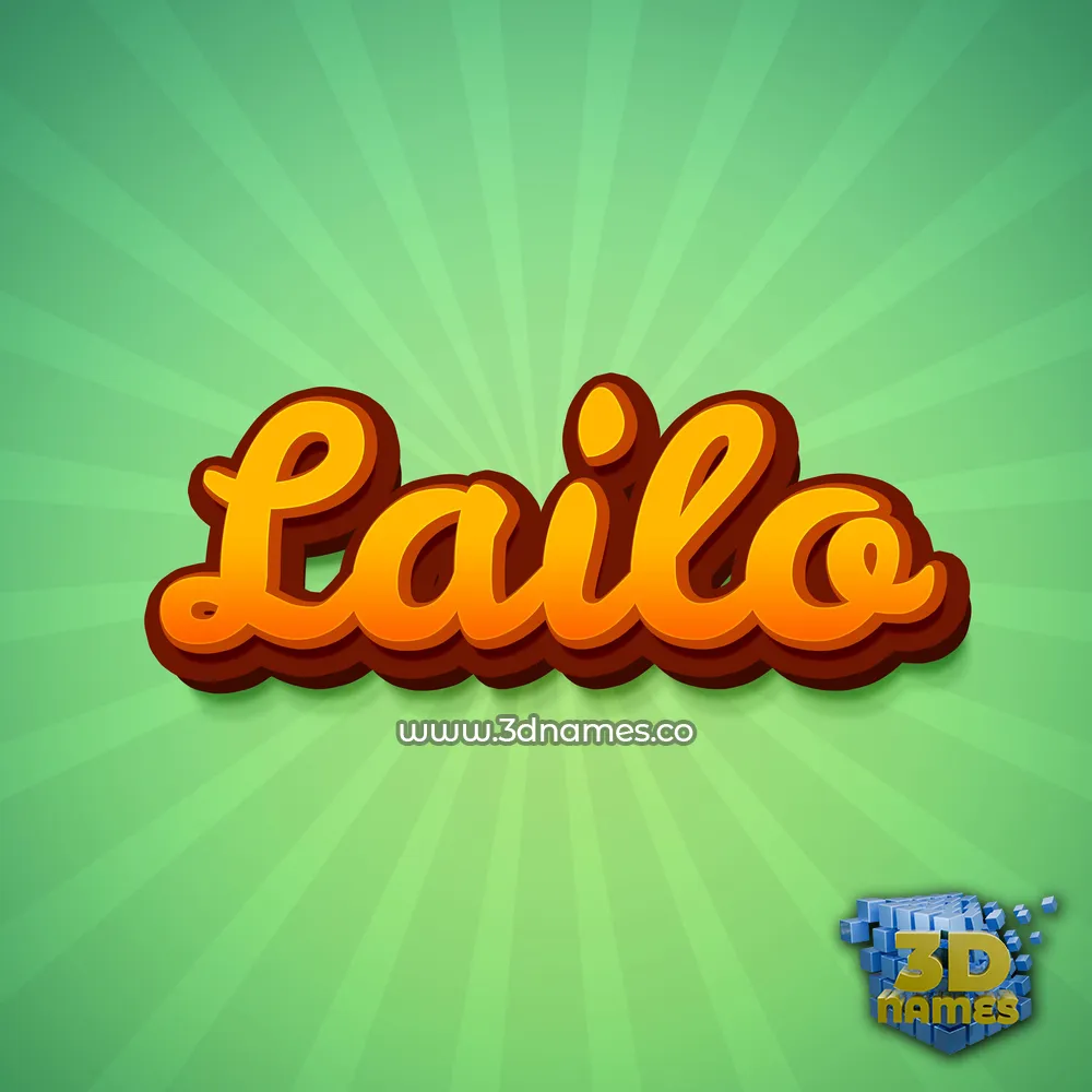 lailo in Green Rays style - 3D name wallpaper