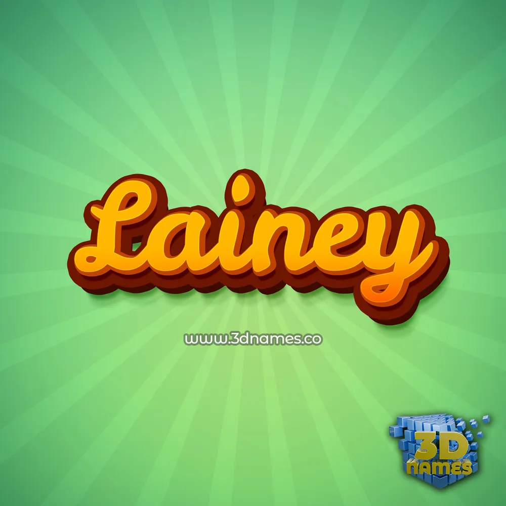 lainey in Green Rays style - 3D name wallpaper