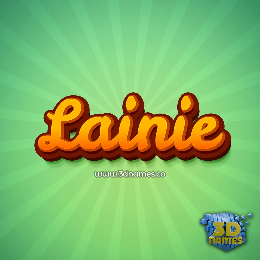 lainie in Green Rays style - 3D name wallpaper