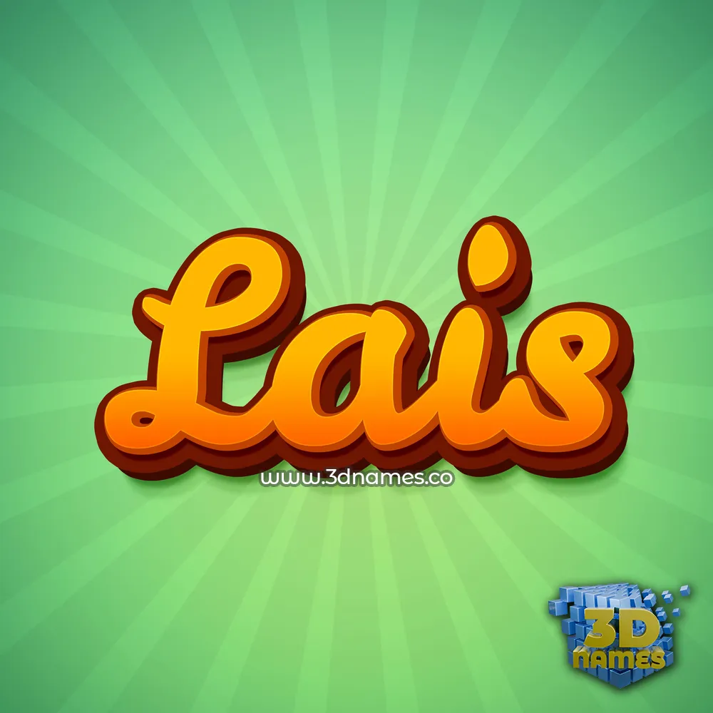 lais in Green Rays style - 3D name wallpaper