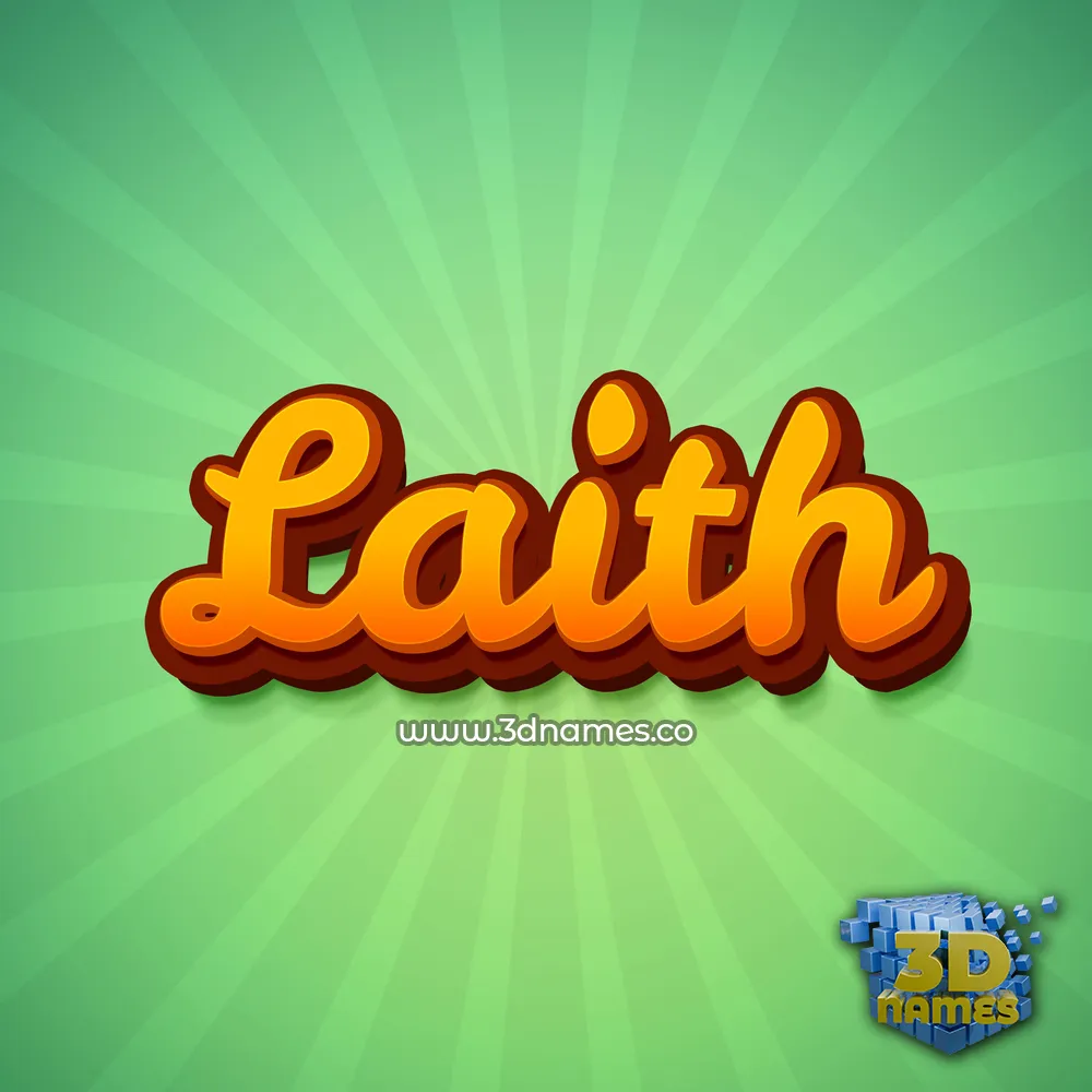 laith in Green Rays style - 3D name wallpaper