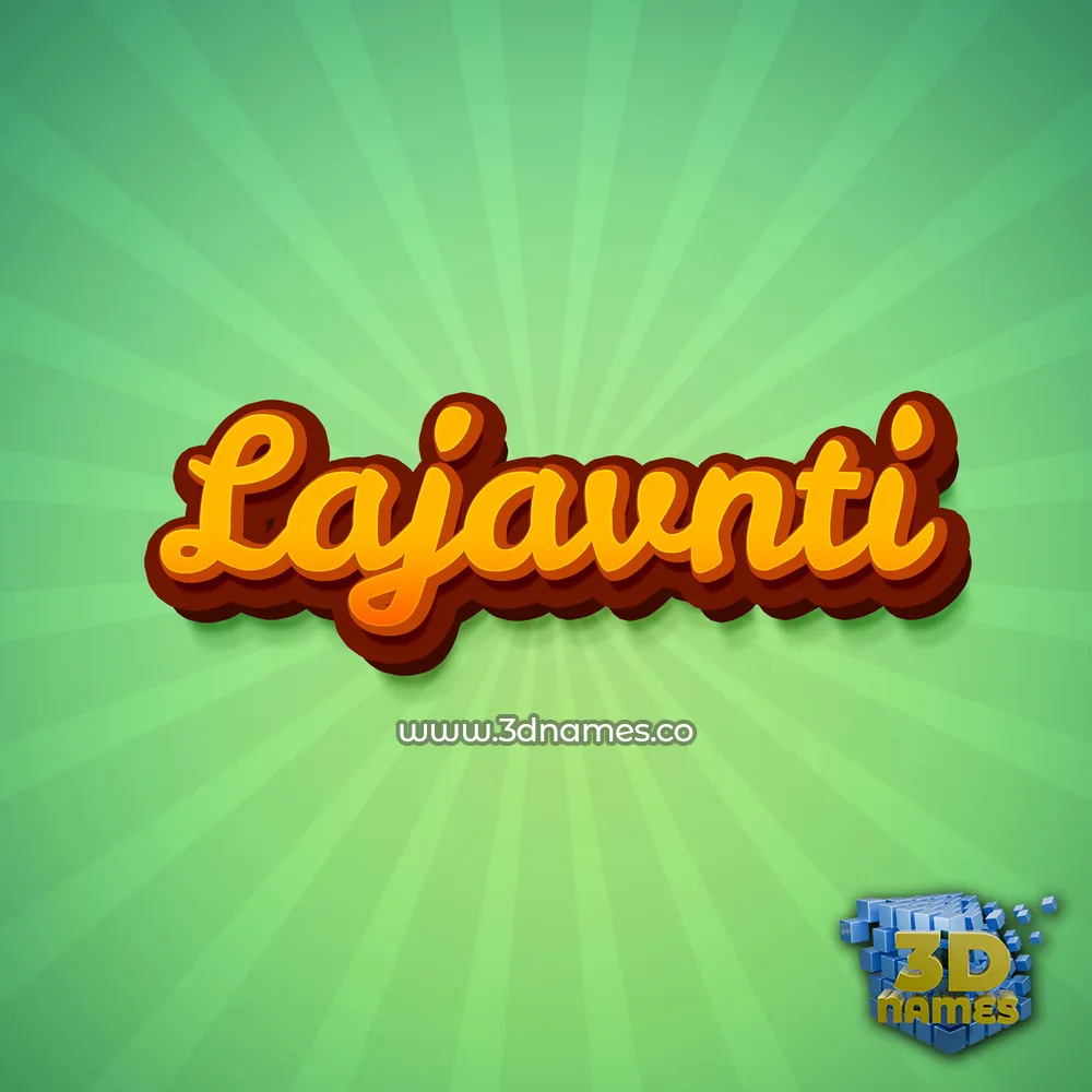 lajavnti in Green Rays style - 3D name wallpaper