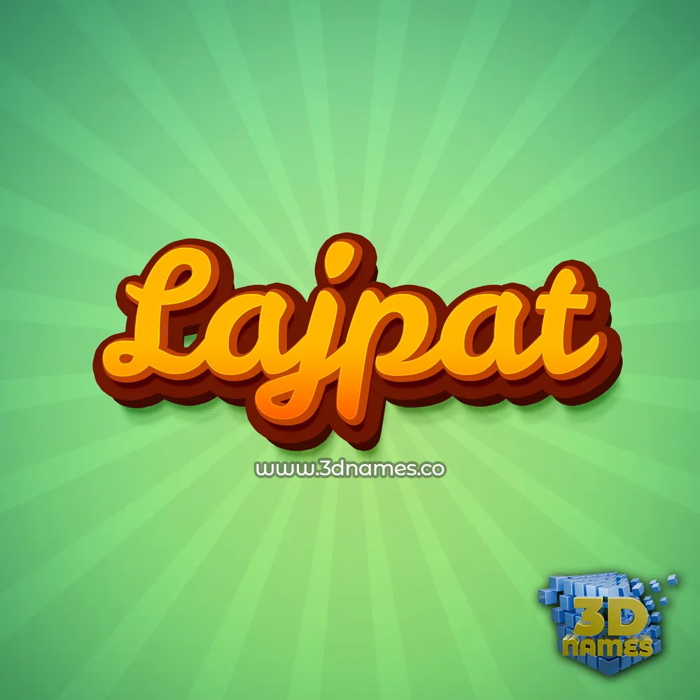 lajpat in Green Rays style - 3D name wallpaper
